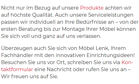 Möbel Beratung 
